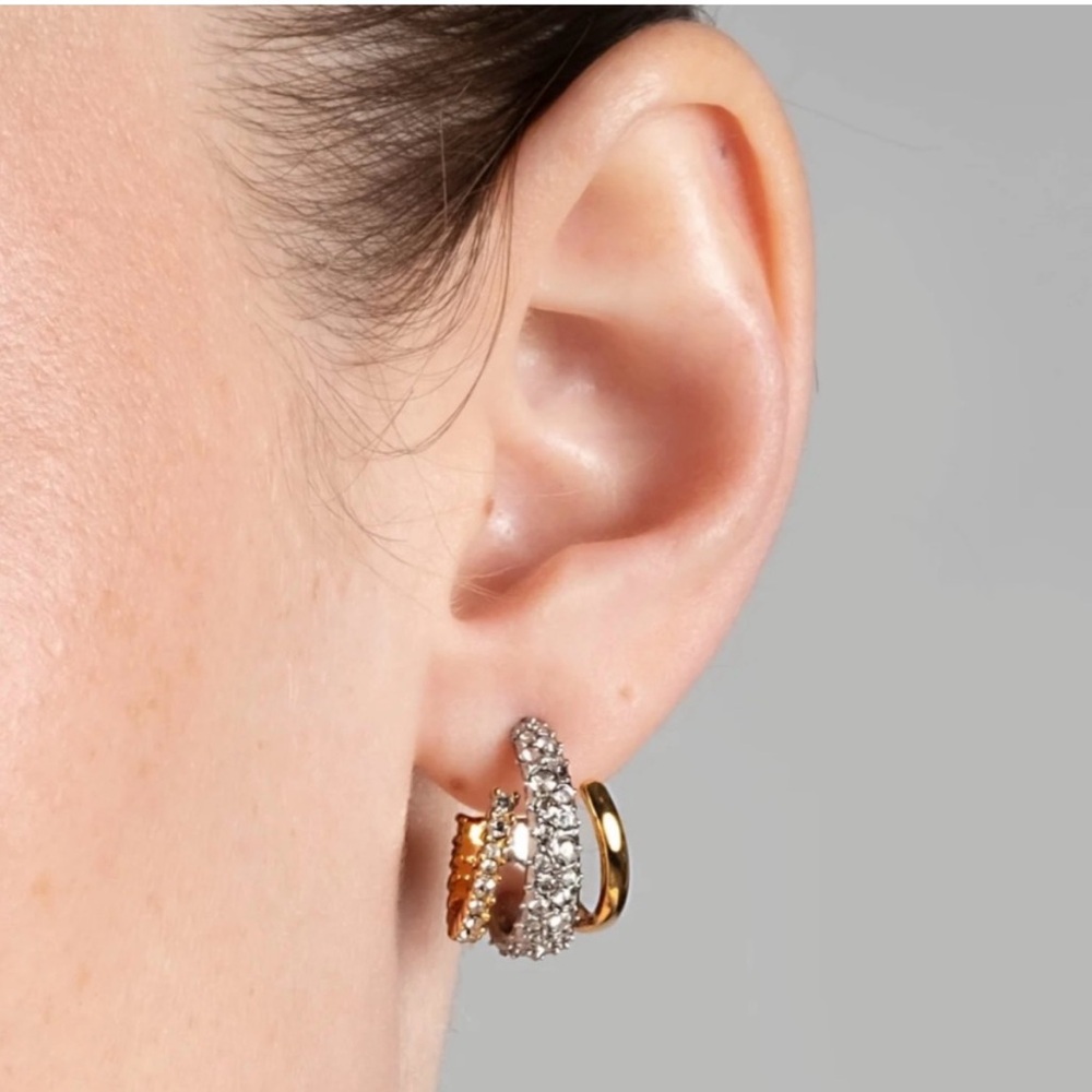 New never used Gold and Silver Alexis Bittar Earrings